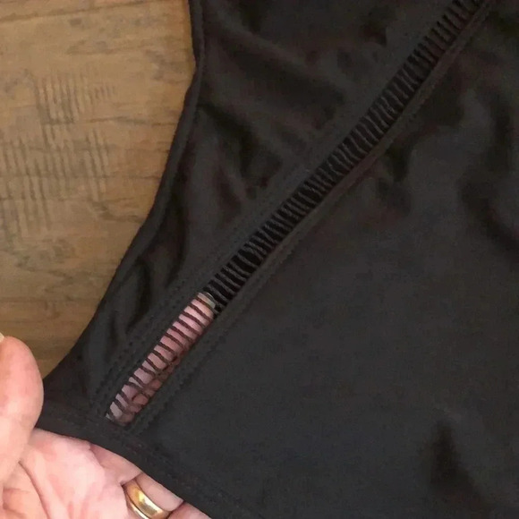 MICHAEL Michael Kors black one piece swimsuit Sz 10 New with tags - Picture 6 of 11